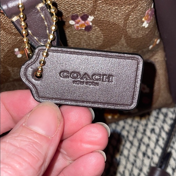 Coach Brown Crossbody Bag with Floral Design measurements in photos - Picture 6 of 13